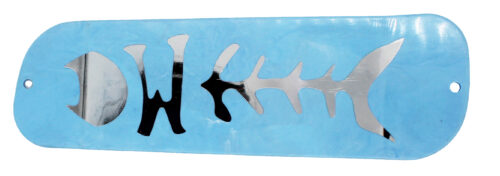 11” Baby Blue Chrome Fish