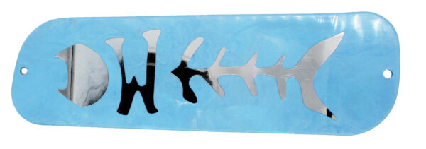 11” Baby Blue Chrome Fish