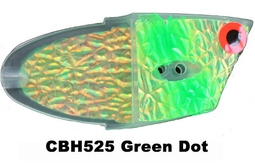CBH525 Cutbait Head Green Dot