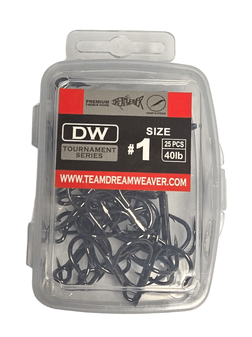 Treble hook ,Black , 1#, 25pcs per pack