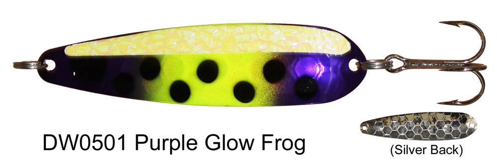 DW 0501 Purple Glow Frog - Dreamweaver Lures