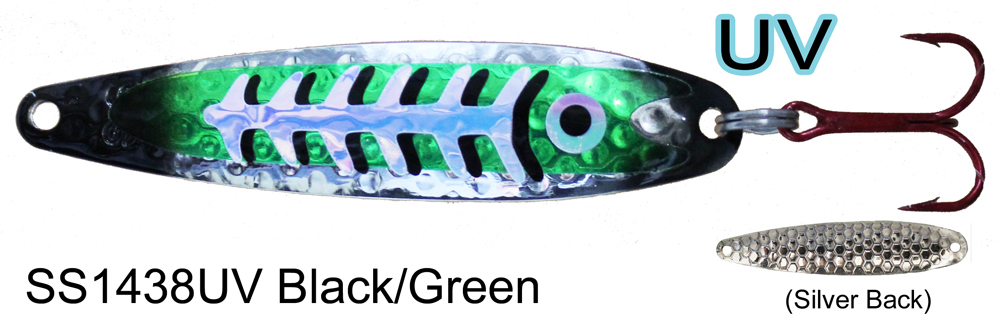 SS1438 UV Black / Green - Dreamweaver Lures